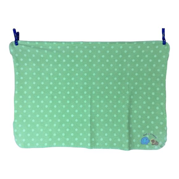 Circo Green Baby Blanket Polka Dot Best Friends Elephant Lion 2011 Fleece Target - Picture 4 of 7